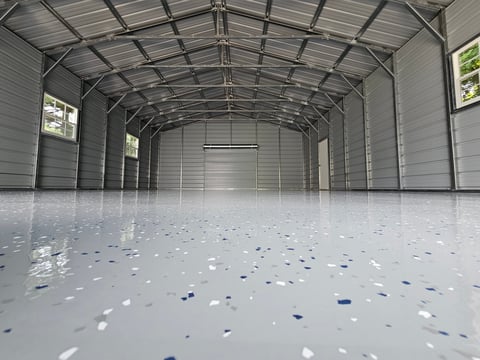 Epoxy floor coating for garage and pole barn